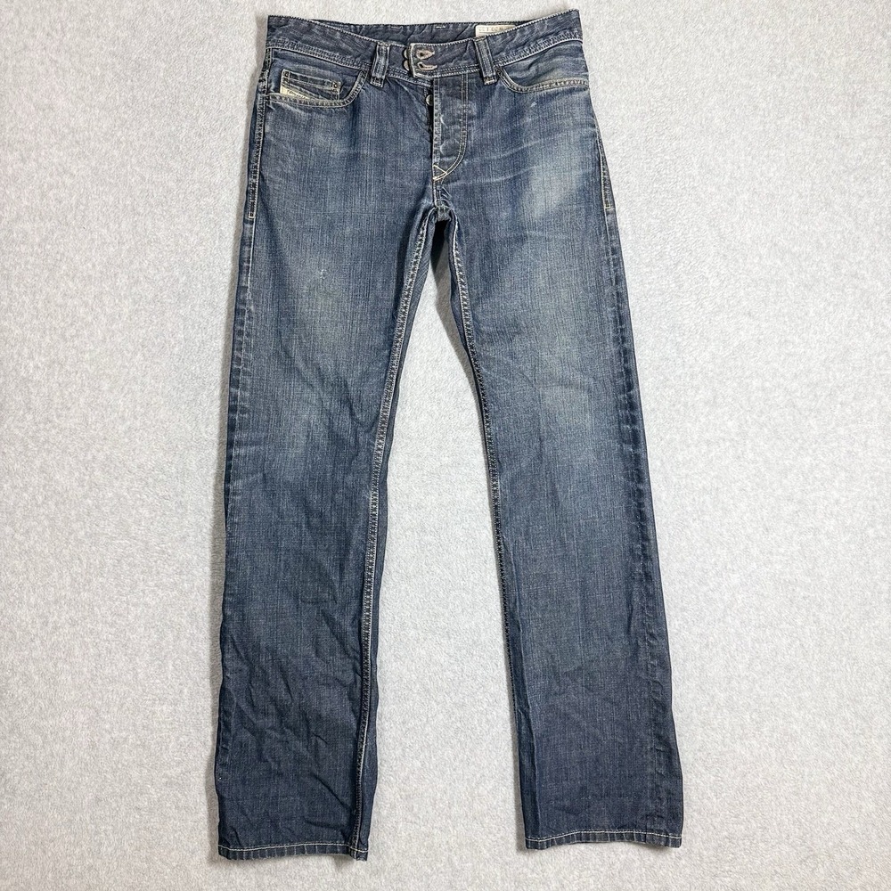 Diesel VIKER R BOX Jeans Mens 30x32 Blue Straight Leg Fade Aged Denim Look Italy